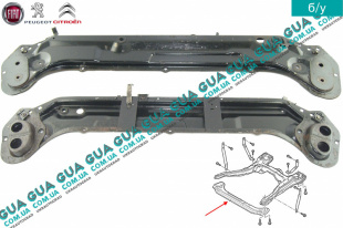 Планка / панель / балка крепления основного радиатора нижняя Fiat / ФІАТ SCUDO 2007- / СКУДО 07- 2.0HDI (1997куб.см.)