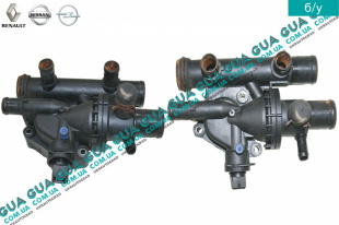 Корпус термостата / Фланец охлаждающей жидкости Opel / ОПЕЛЬ MOVANO 2003-2010 / МОВАНО 03-10 2.5DCI (2463 куб.см.)