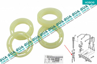 Уплотнительное кольцо форсунки ( прокладка / шайба  пластик 1 шт. ) Fiat / ФИАТ SCUDO 2007- / СКУДО 07- 1.6HDI (1560 куб.см.)