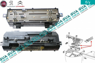 Блок управления печкой без кондиционера ( переключатель, регулятор отопителя ) Fiat / ФІАТ SCUDO 220 2004-2006 / СКУДО 220 04-06 2.0v16 HDI (1997куб.см.)